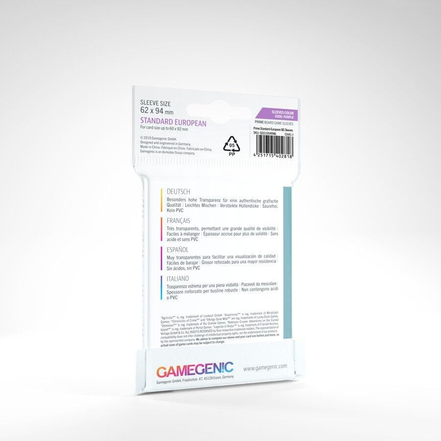 Foto 2 | Fundas Para Juegos De Mesa Gamegenic Prime, 62 X 94 Mm, Paquete De 50 - Venta Internacional.