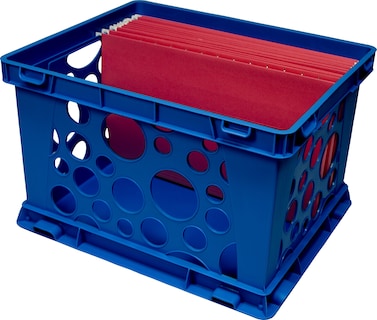 Foto 4 | File Crate Storex Premium Con Asas Recortadas, Color Rojo, Paquete De 3 - Venta Internacional.