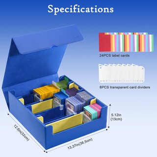 Foto 4 | Caja De Almacenamiento Para Tarjetas Coleccionables Procase 3400+, Piel Sintética, Color Azul - Venta Internacional.