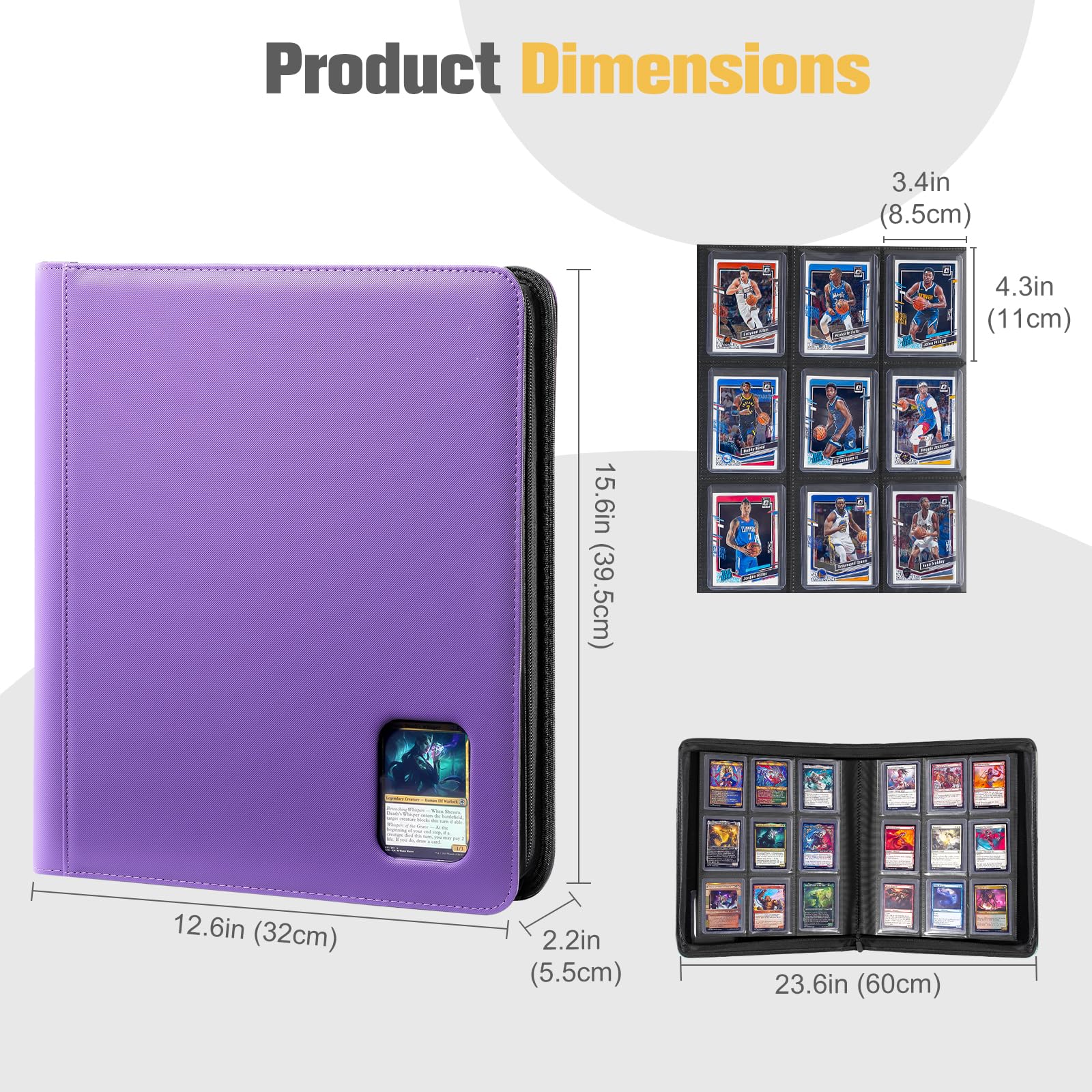 Foto 7 pulgar | Carpeta Procase En La Parte Superior Con Capacidad Para 324 Tarjetas De 3 X 4 Pulgadas, Color Morado - Venta Internac