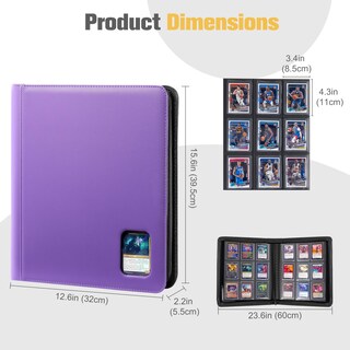 Foto 6 | Carpeta Procase En La Parte Superior Con Capacidad Para 324 Tarjetas De 3 X 4 Pulgadas, Color Morado - Venta Internac