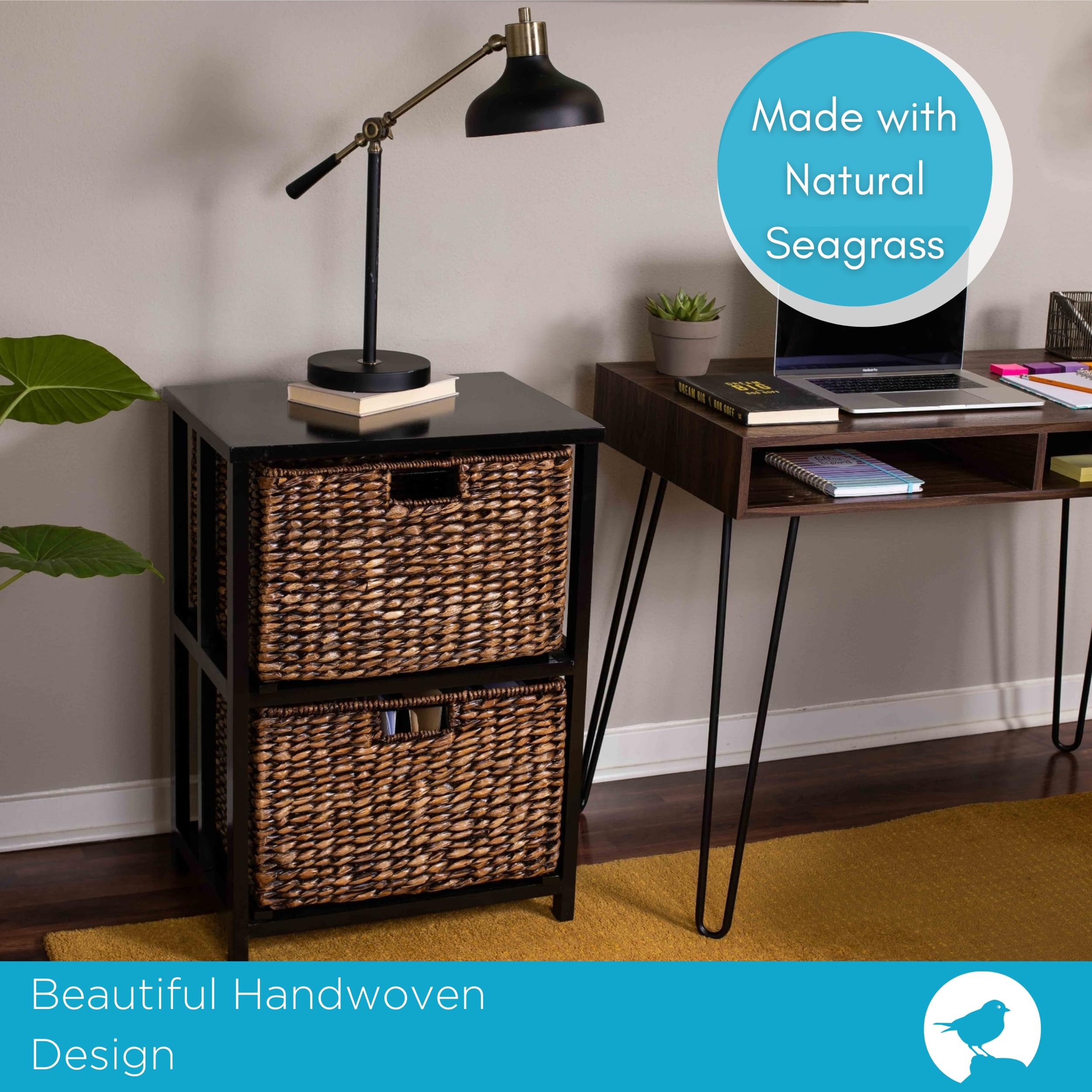 Foto 4 | Archivo Cubby Birdrock Home De 2 Niveles Con Tapa De Madera, Marrón Lavado - Venta Internacional.