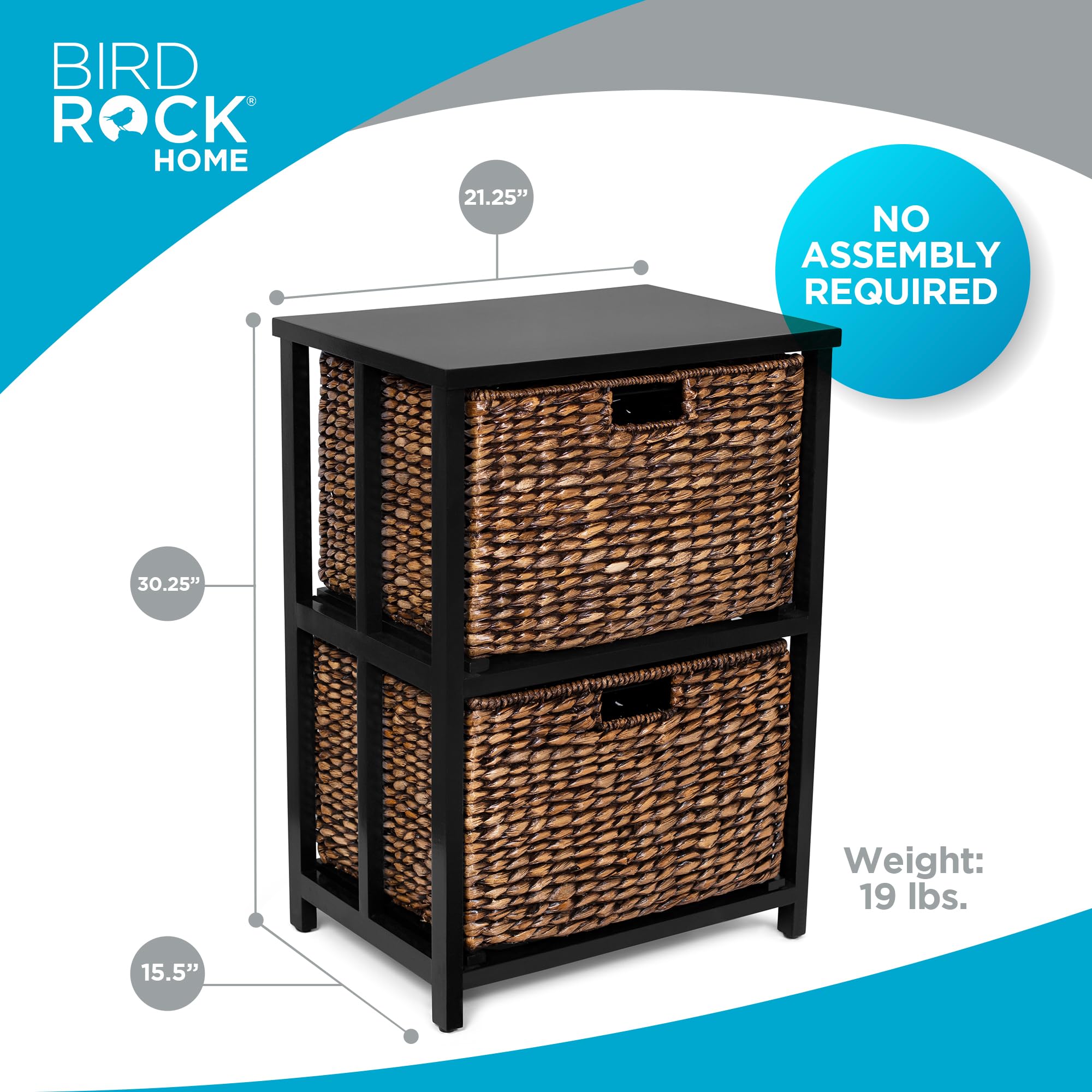 Foto 5 | Archivo Cubby Birdrock Home De 2 Niveles Con Tapa De Madera, Marrón Lavado - Venta Internacional.