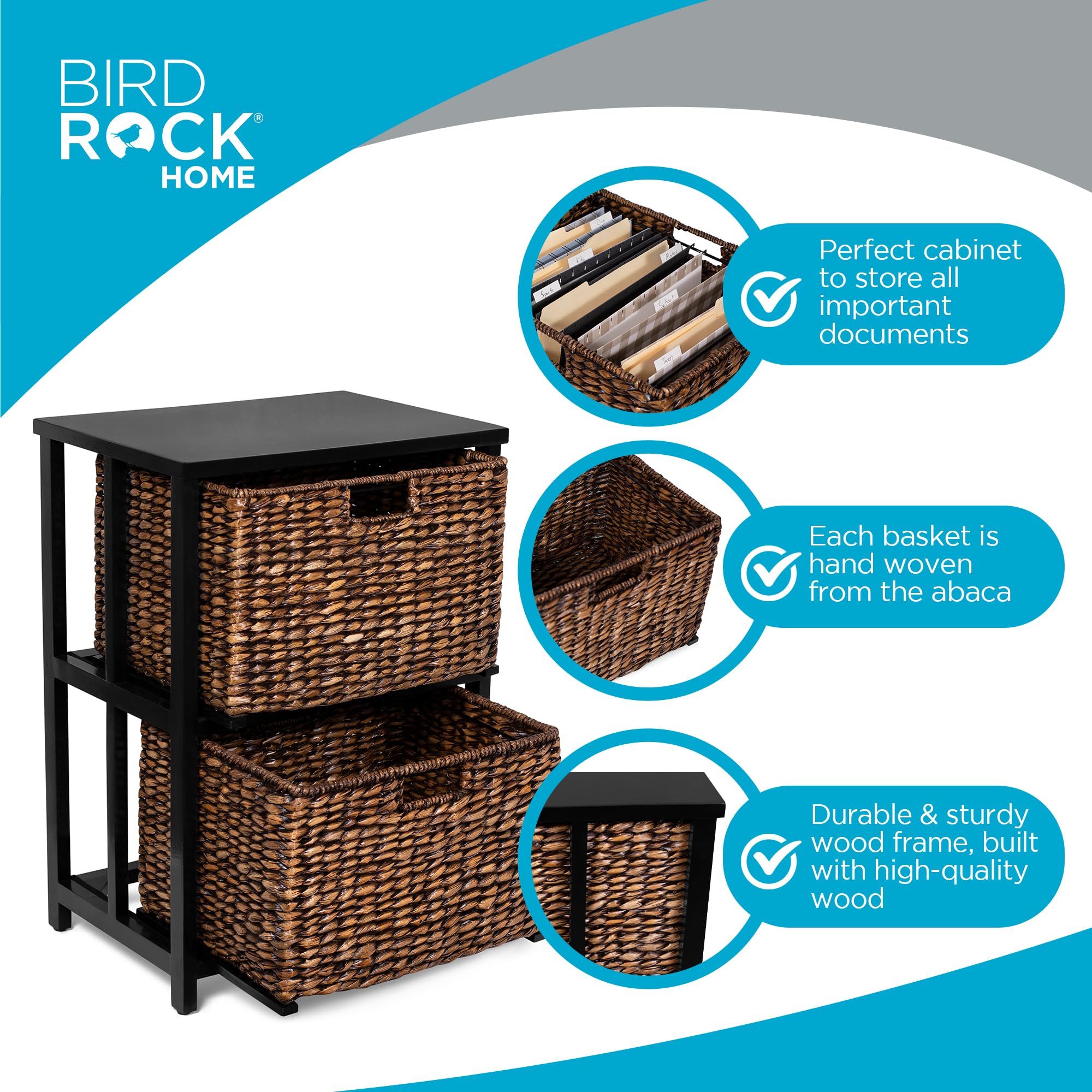 Foto 6 | Archivo Cubby Birdrock Home De 2 Niveles Con Tapa De Madera, Marrón Lavado - Venta Internacional.