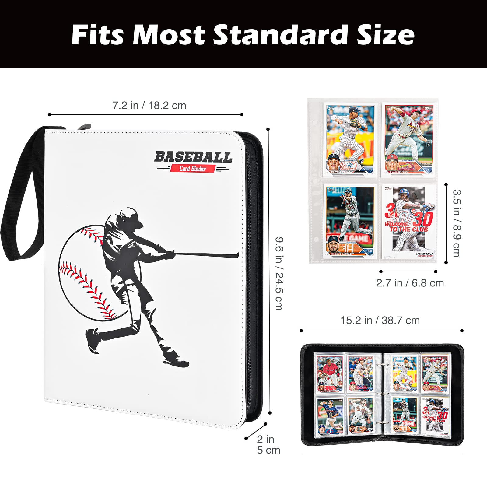 Foto 8 pulgar | Carpeta De Béisbol Procase Con 4 Bolsillos Para 440 Tarjetas Con 55 Sl - Venta Internacional.