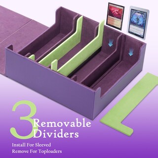 Foto 2 | Caja De Almacenamiento De Tarjetas Coleccionables Procase 3400+ De Piel Sintética, Color Morado - Venta Internacional.