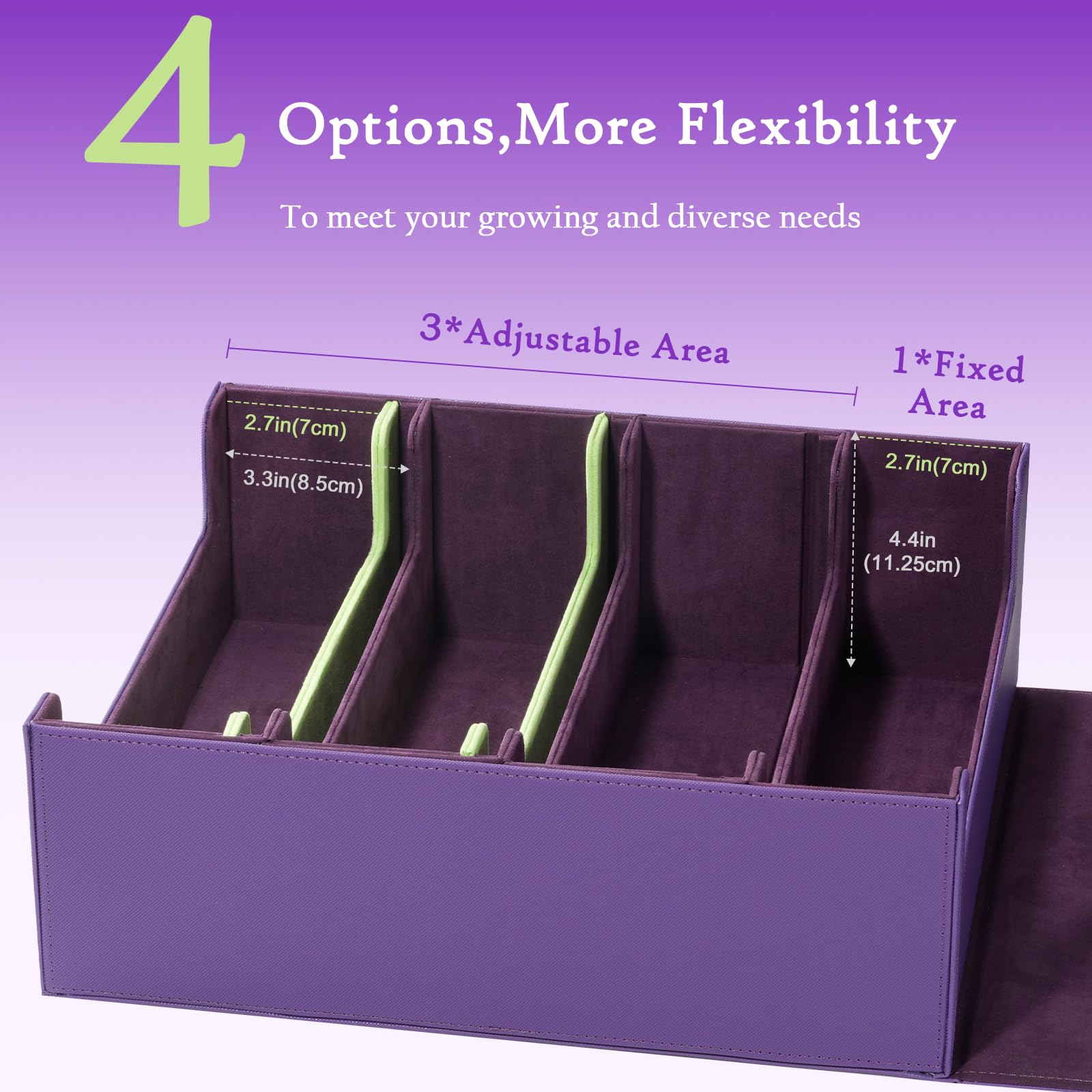 Foto 5 | Caja De Almacenamiento De Tarjetas Coleccionables Procase 3400+ De Piel Sintética, Color Morado - Venta Internacional.