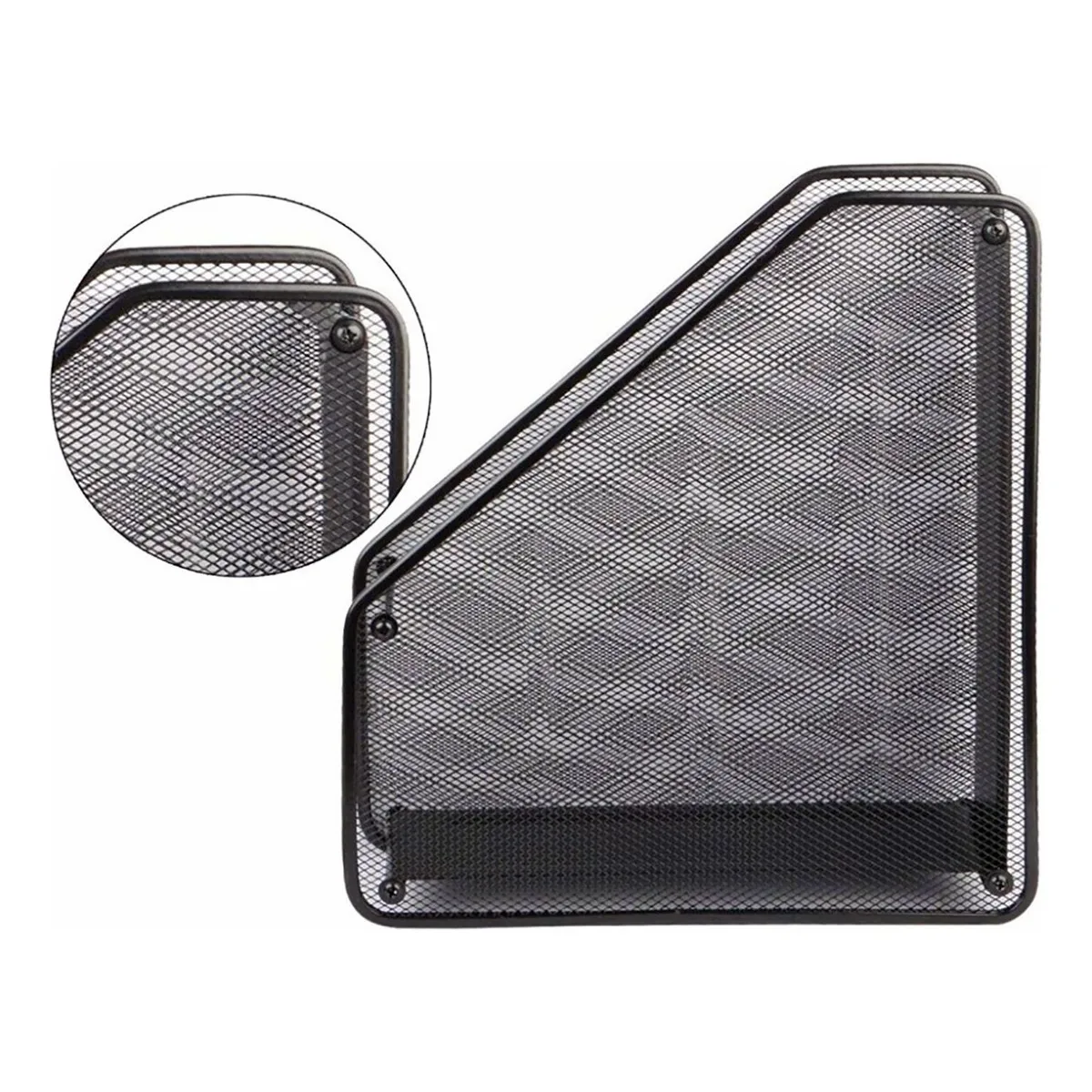 Foto 4 pulgar | Revistero Organizador De Escritorio Oficina Malla Metálica Eo Safe Imports Esi-19225 Negro