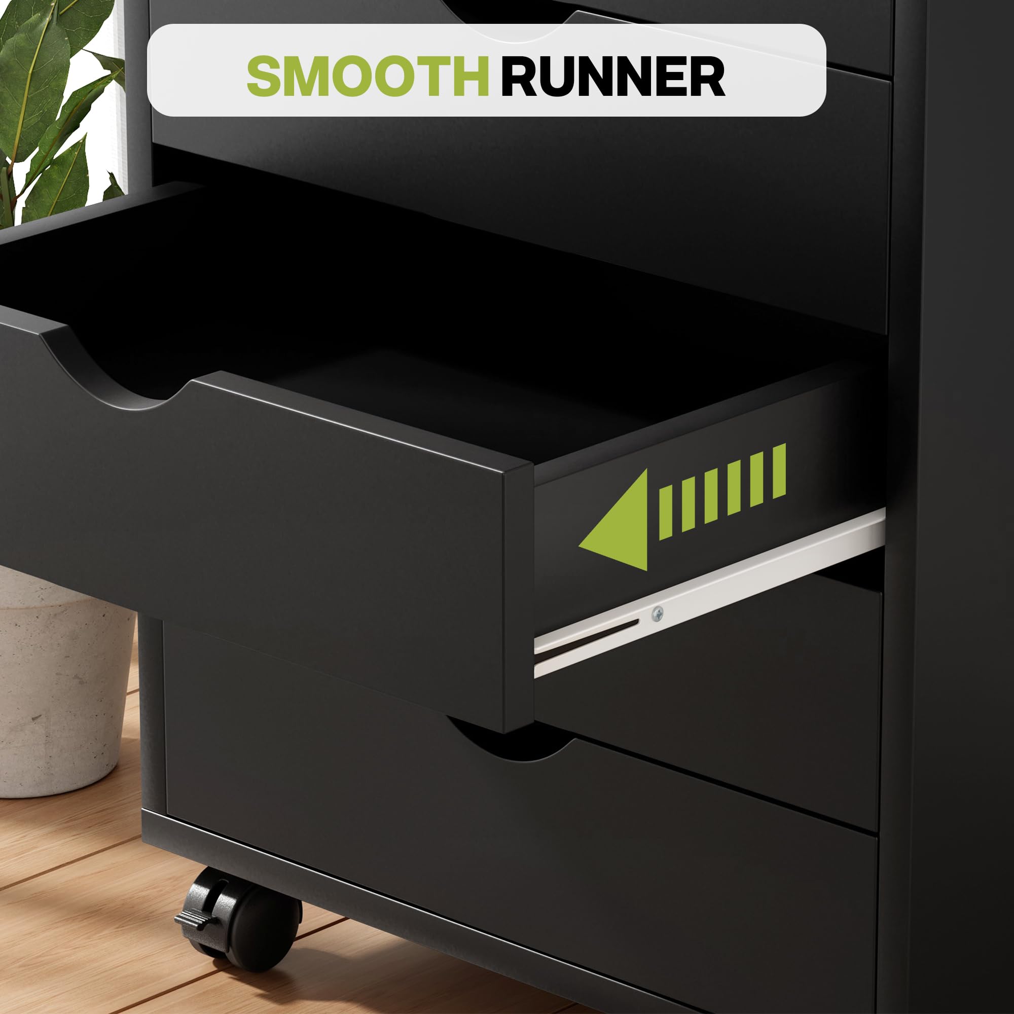 Foto 2 | Archivador Chest Office Simple Deluxe Con 7 Cajones, Negro - Venta Internacional.