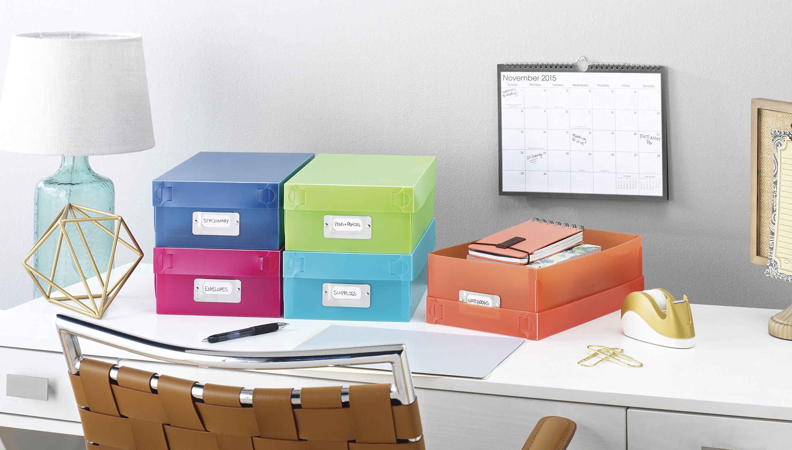 Foto 3 pulgar | Cajas Organizadoras Whitmor De Plástico, 5 Colores Surtidos - Venta Internacional.