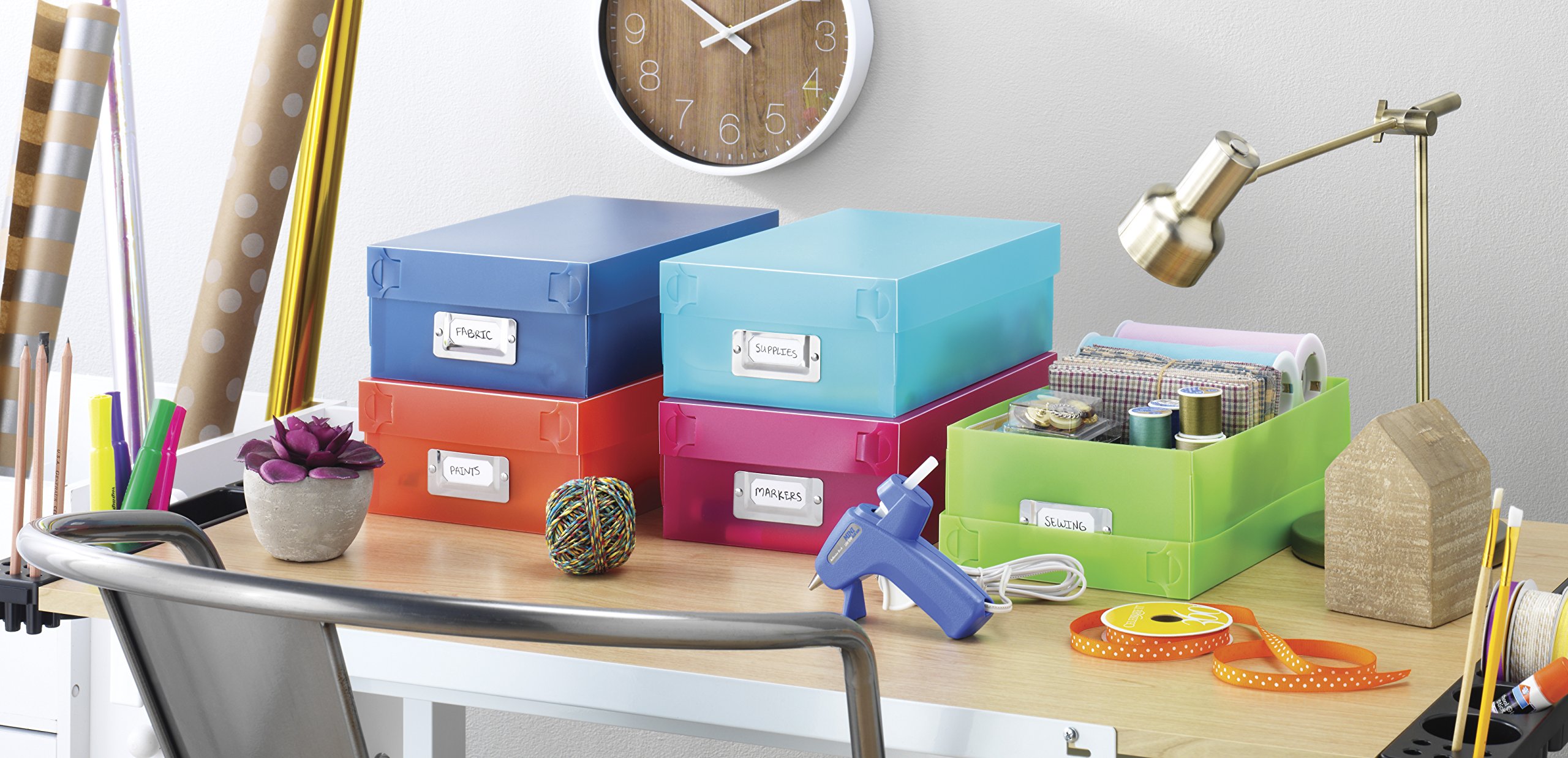 Foto 4 pulgar | Cajas Organizadoras Whitmor De Plástico, 5 Colores Surtidos - Venta Internacional.