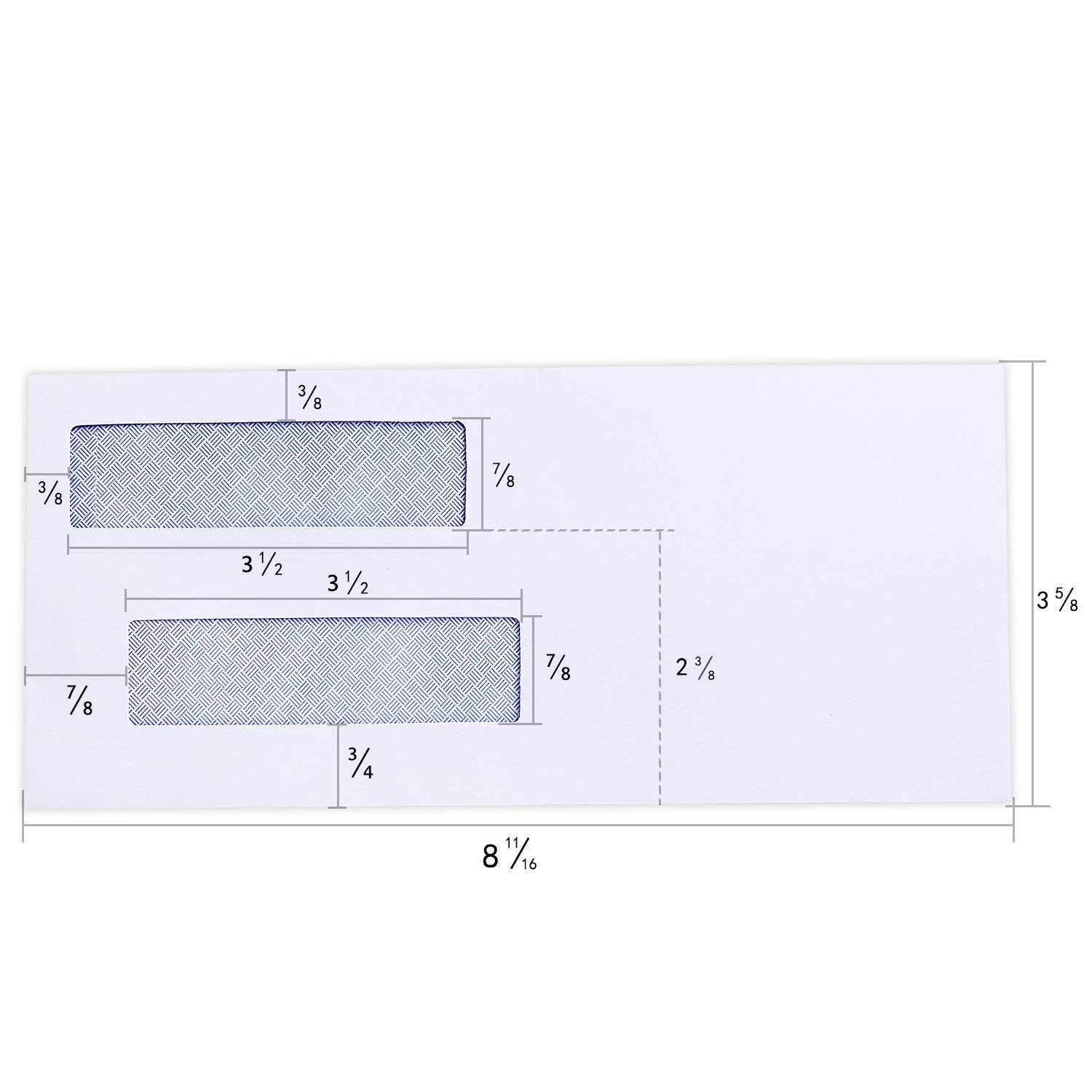 Foto 5 | Envelope Ohuhu #8 Con Doble Ventana, Autoadhesivo, 500 Unidades, Color Blanco - Venta Internacional.