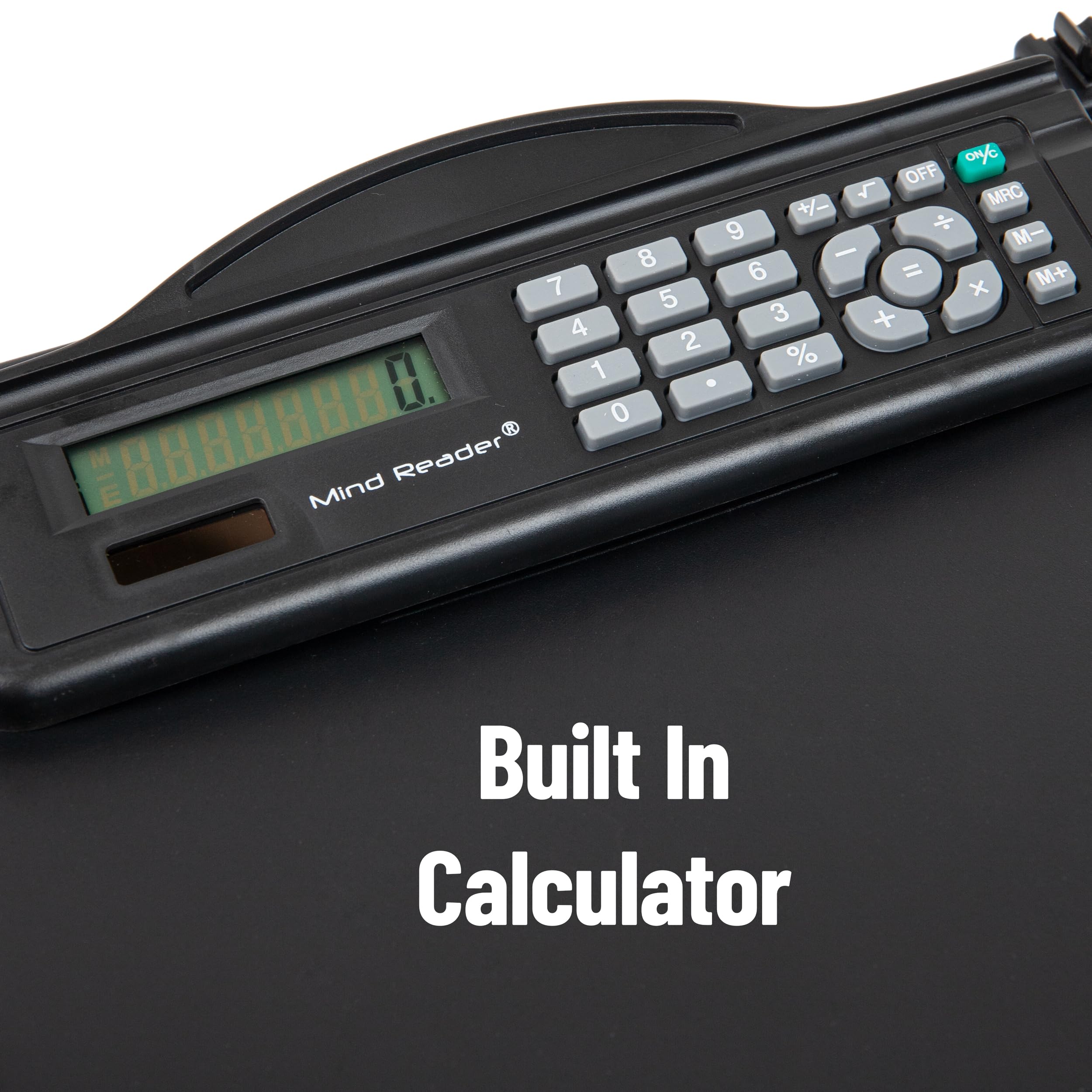 Foto 4 | Portapapeles Y Lector Mental Con Almacenamiento Y Calculadora, Color Negro - Venta Internacional.