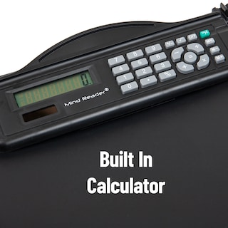 Foto 4 | Portapapeles Y Lector Mental Con Almacenamiento Y Calculadora, Color Negro - Venta Internacional.