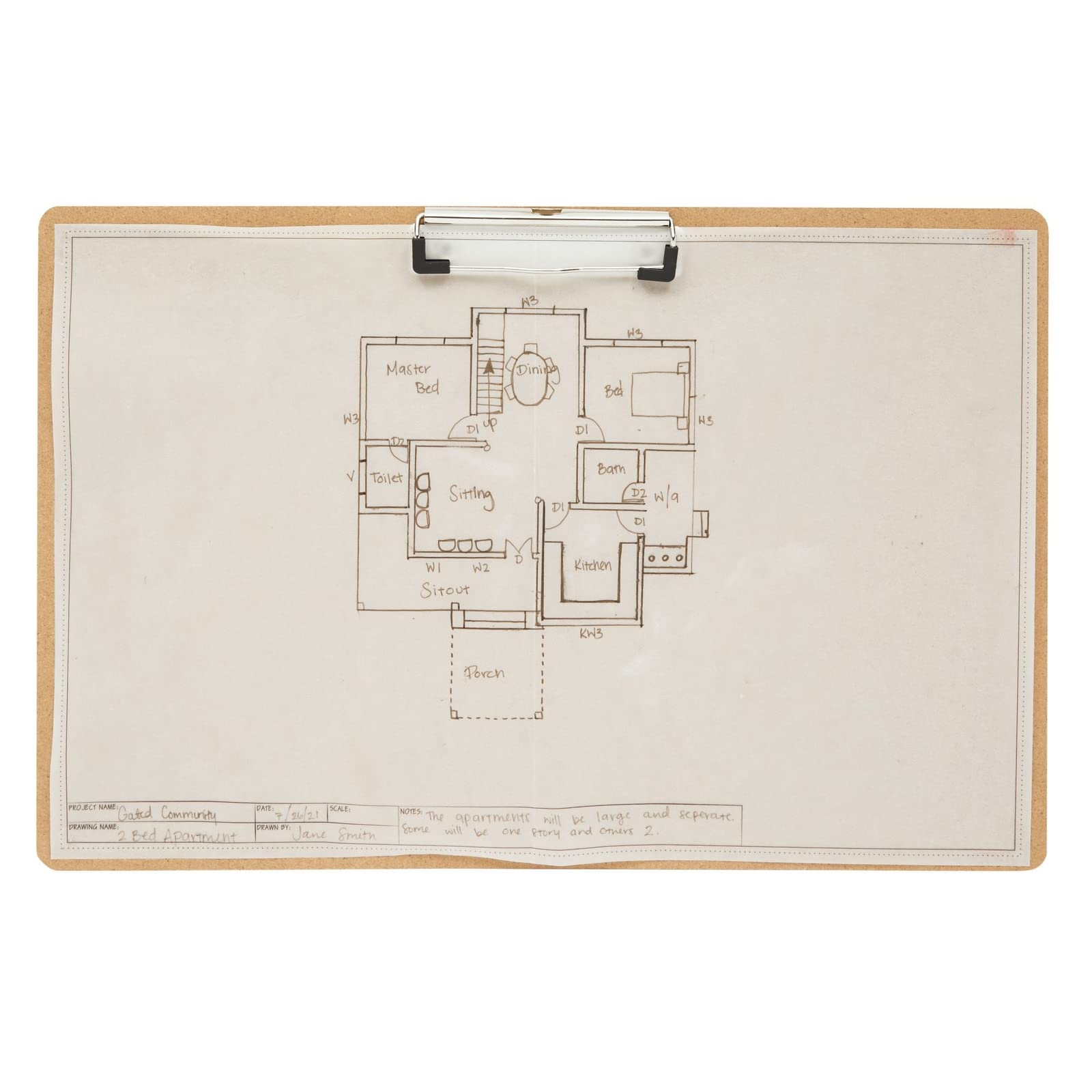 Foto 7 | Portapapeles Juvale, Extra Grande, Horizontal, Madera, Paquete De 4 - Venta Internacional.