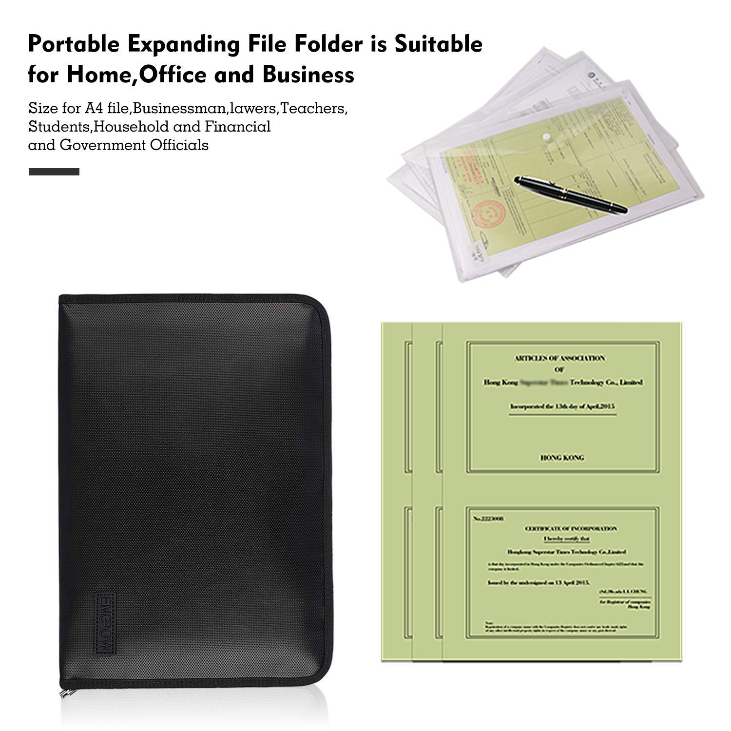 Foto 4 | Organizador De Documentos Engpow, Ignífugo, Impermeable, Tamaño A4 - Venta Internacional.