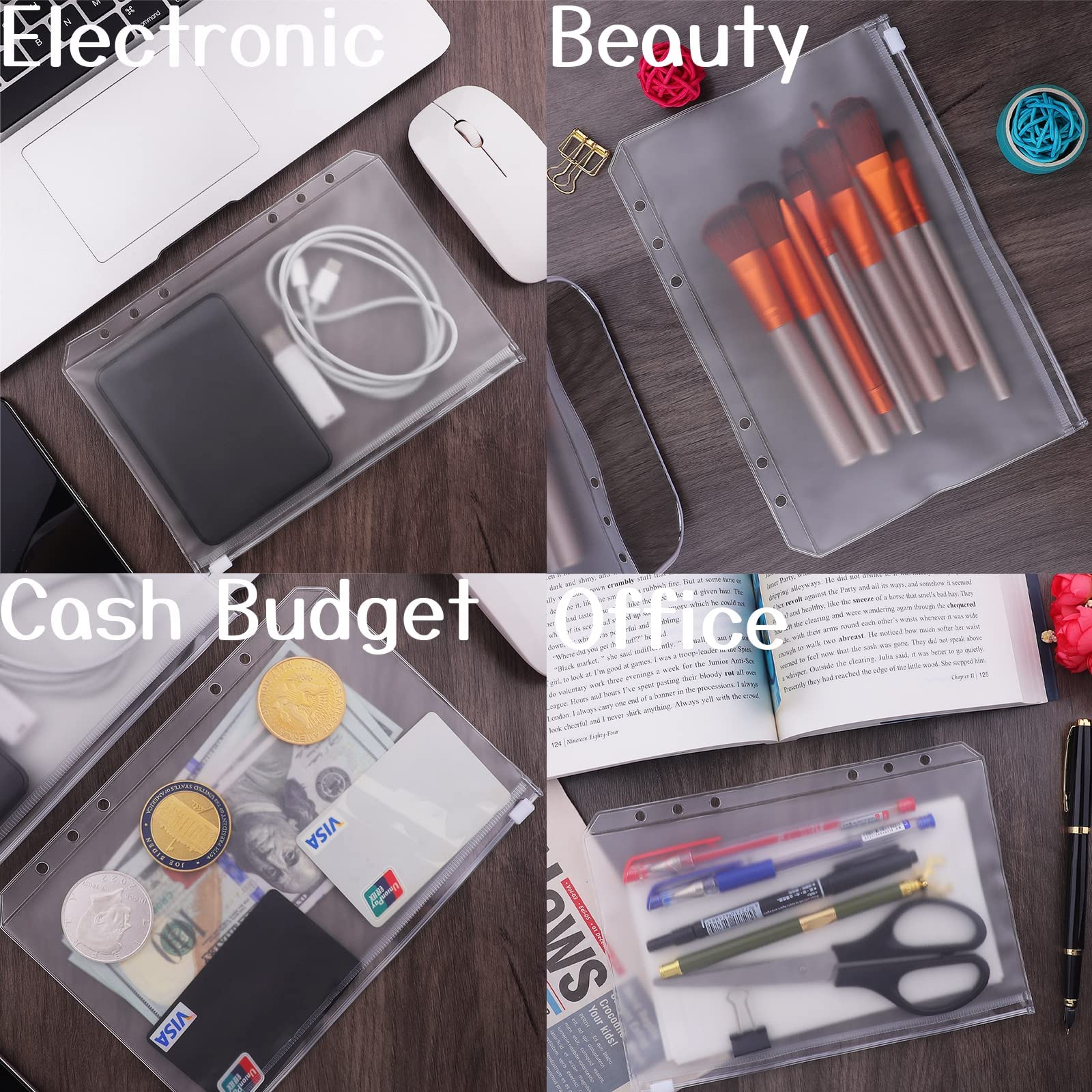 Foto 4 | Binder Pockets Antner A5, 6 Agujeros, Pvc Impermeable, Paquete De 12 - Venta Internacional.