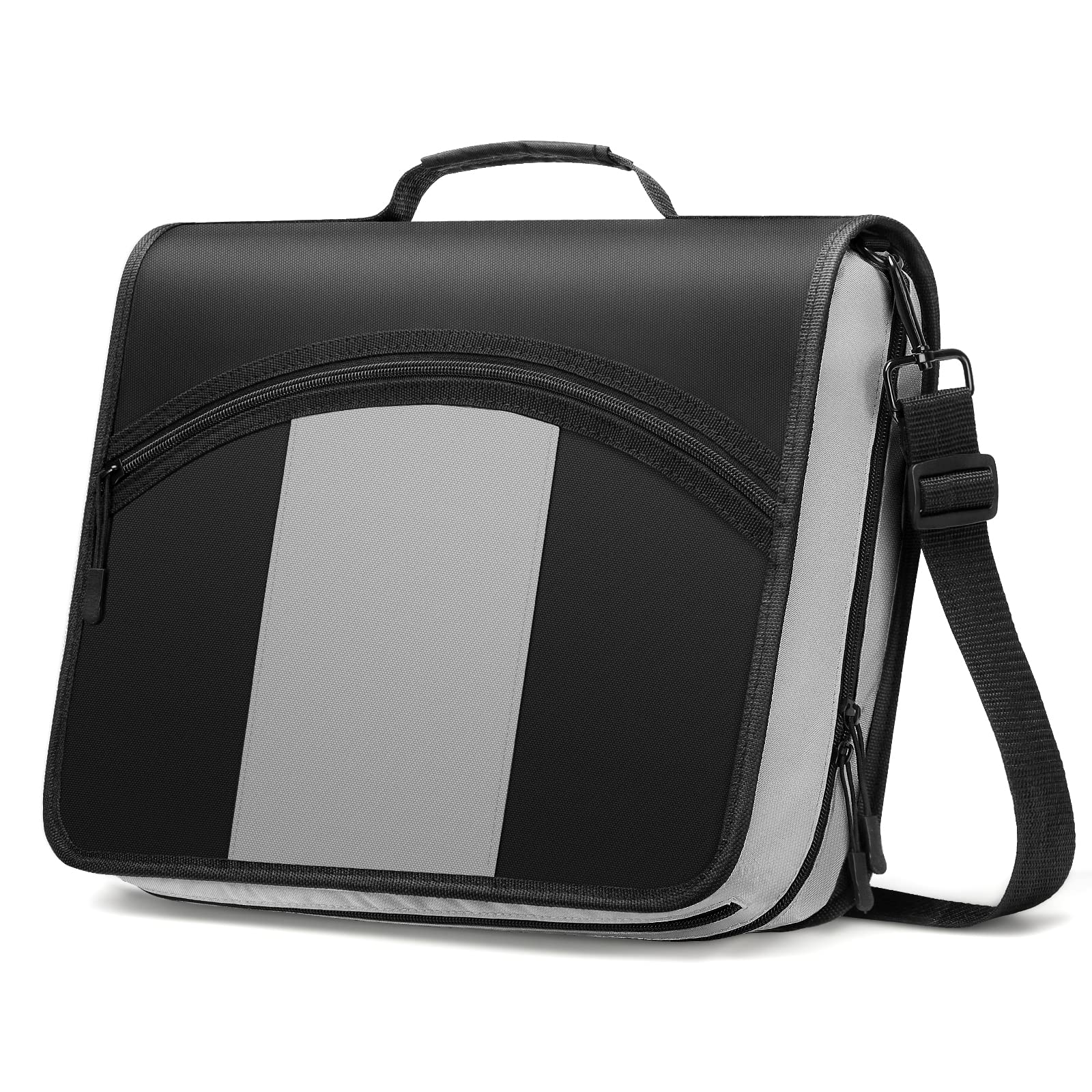 Foto 1 | Carpeta Con Cremallera Moko De 3 Anillas Con Capacidad Para 600 Hojas, Color Negro Y Gris - Venta Internacional.