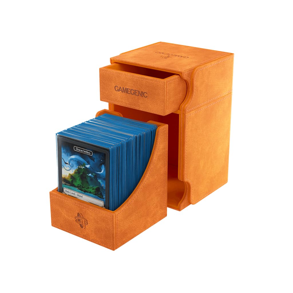 Foto 3 | Caja De Mazo Gamegenic Watchtower 100+ Xl Para 100 Cartas, Color Naranja - Venta Internacional.