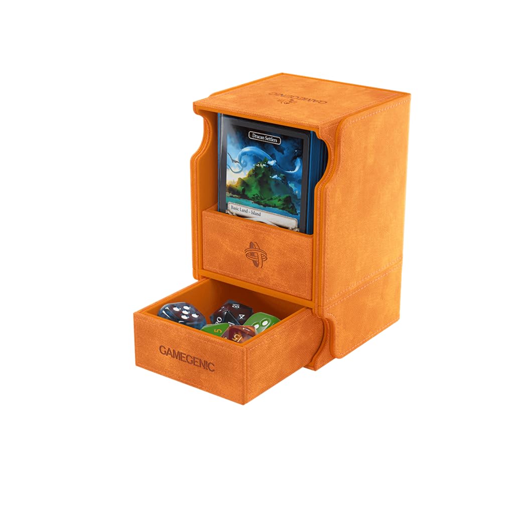 Foto 4 | Caja De Mazo Gamegenic Watchtower 100+ Xl Para 100 Cartas, Color Naranja - Venta Internacional.