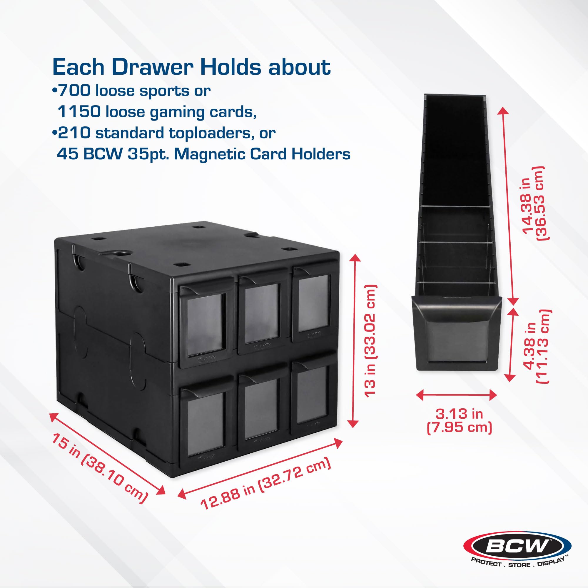 Foto 4 pulgar | Card Catalog Bcw - Cartera Coleccionable Con 6 Cajones, Color Negro - Venta Internacional.