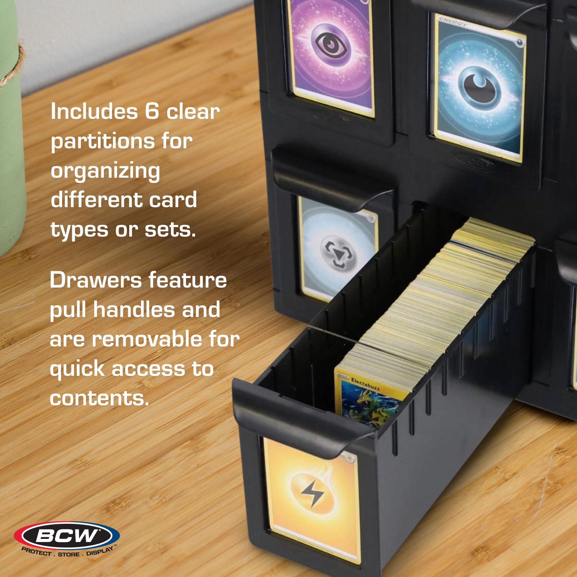 Foto 4 | Card Catalog Bcw - Cartera Coleccionable Con 6 Cajones, Color Negro - Venta Internacional.