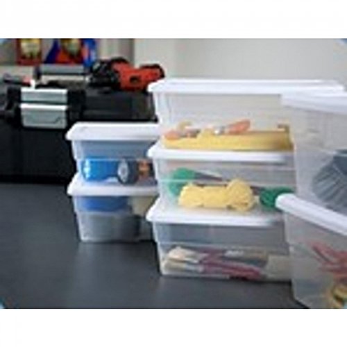 Foto 4 pulgar | Caja De Almacenamiento Sterilite Transparente De 6 Cuartos De Galón, Paquete De 12 - Venta Internacional.