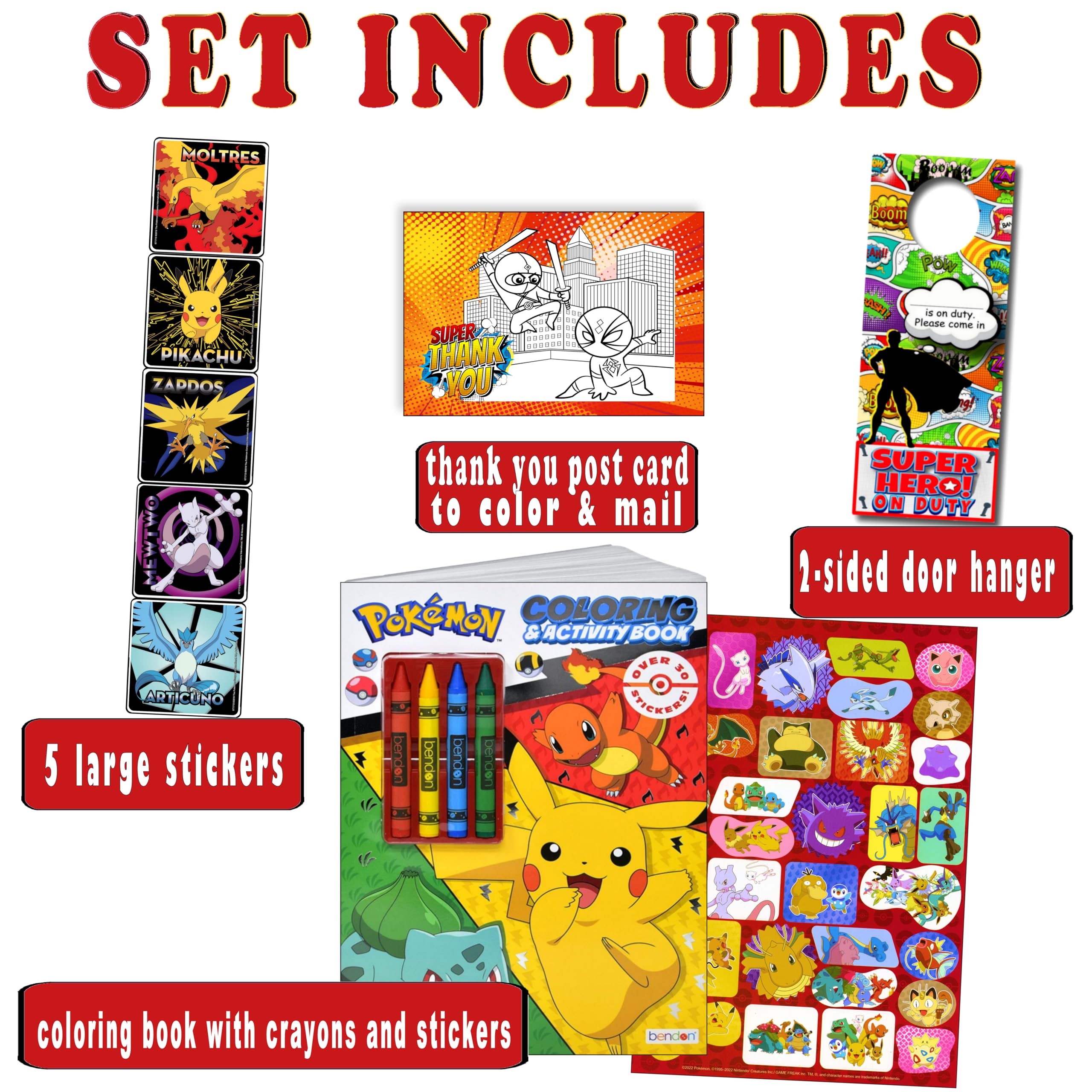 Foto 2 | Set De Pegatinas De Pokémon De Bendon Con Libro Para Colorear - Venta Internacional.