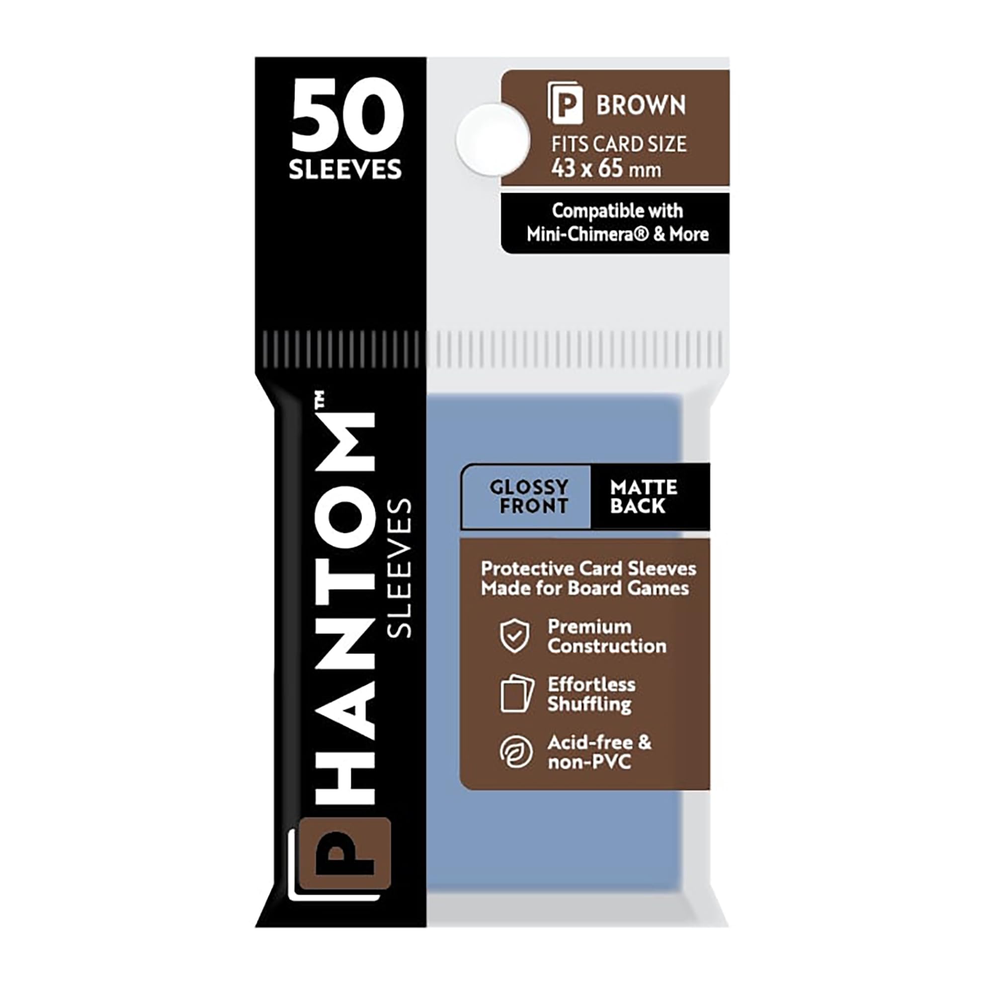 Foto 1 | Fundas Para Cartas Capstone Games Phantom Brown, 43 X 65 Mm, Paquete De 50 - Venta Internacional.