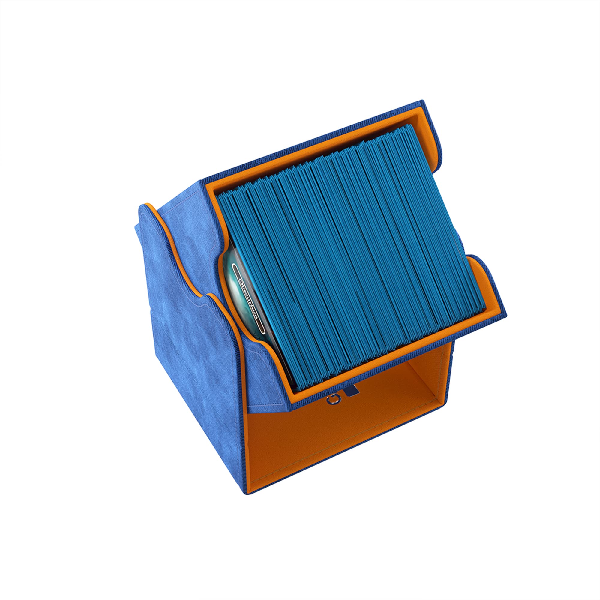 Foto 4 pulgar | Caja De Almacenamiento De Tarjetas Gamegenic Squire 100+ Xl Azul/naranja - Venta Internacional.