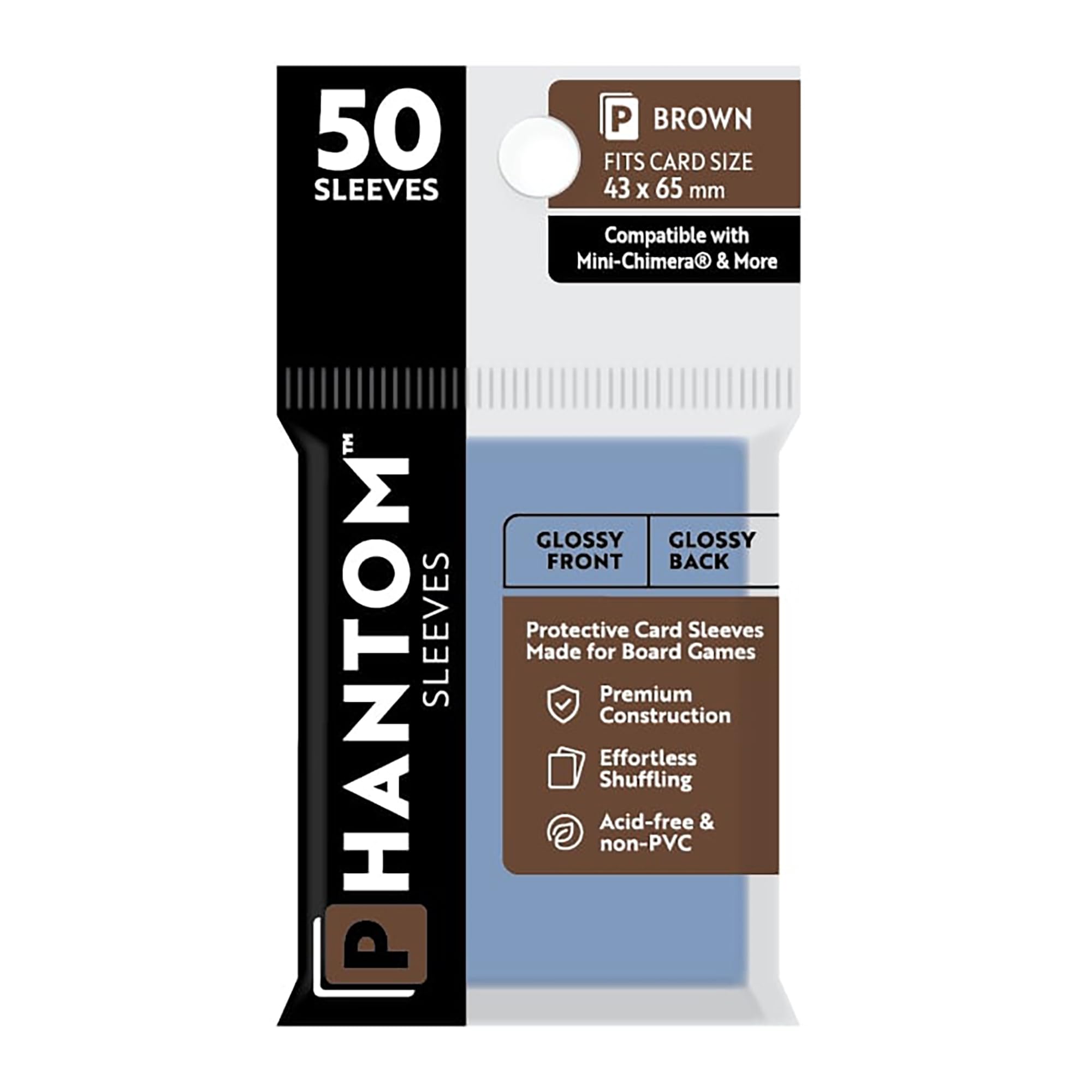 Foto 1 | Fundas Para Cartas Capstone Games Phantom Brown, 43 X 65 Mm, Paquete De 50 - Venta Internacional.