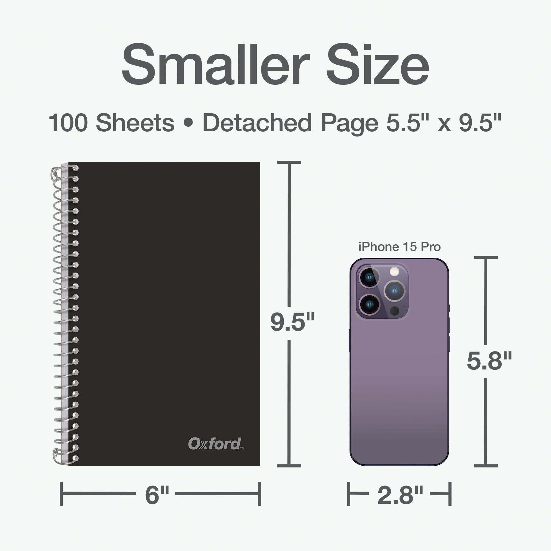 Foto 4 pulgar | Cuaderno Oxford De 2 Asignaturas, Rayado Universitario, 9,5 X 15 Cm, 100 Hojas - Venta Internacional.
