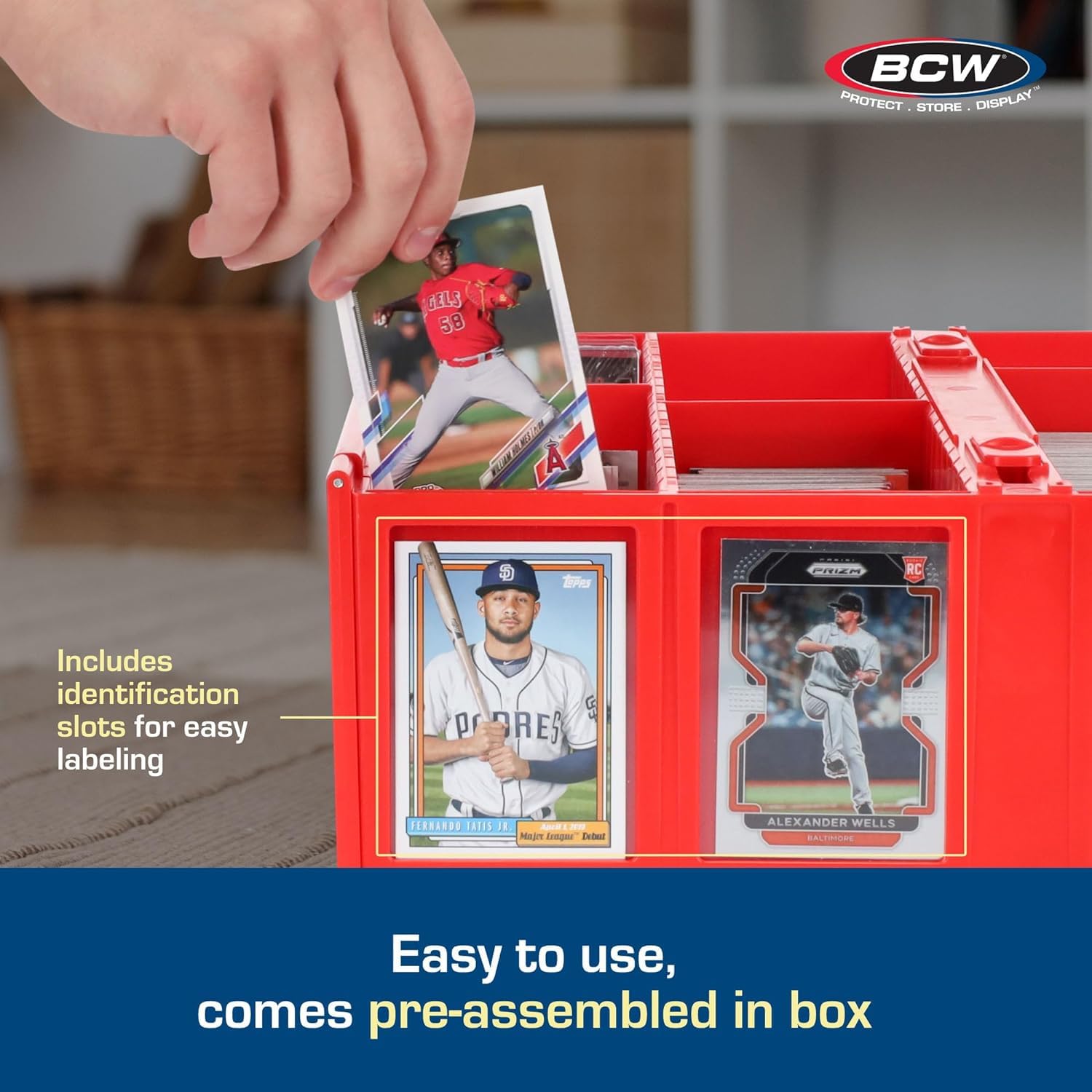 Foto 4 | Caja De Almacenamiento De Tarjetas Bcw, Papelera Coleccionable, Roja, Paquete De 4 - Venta Internacional.