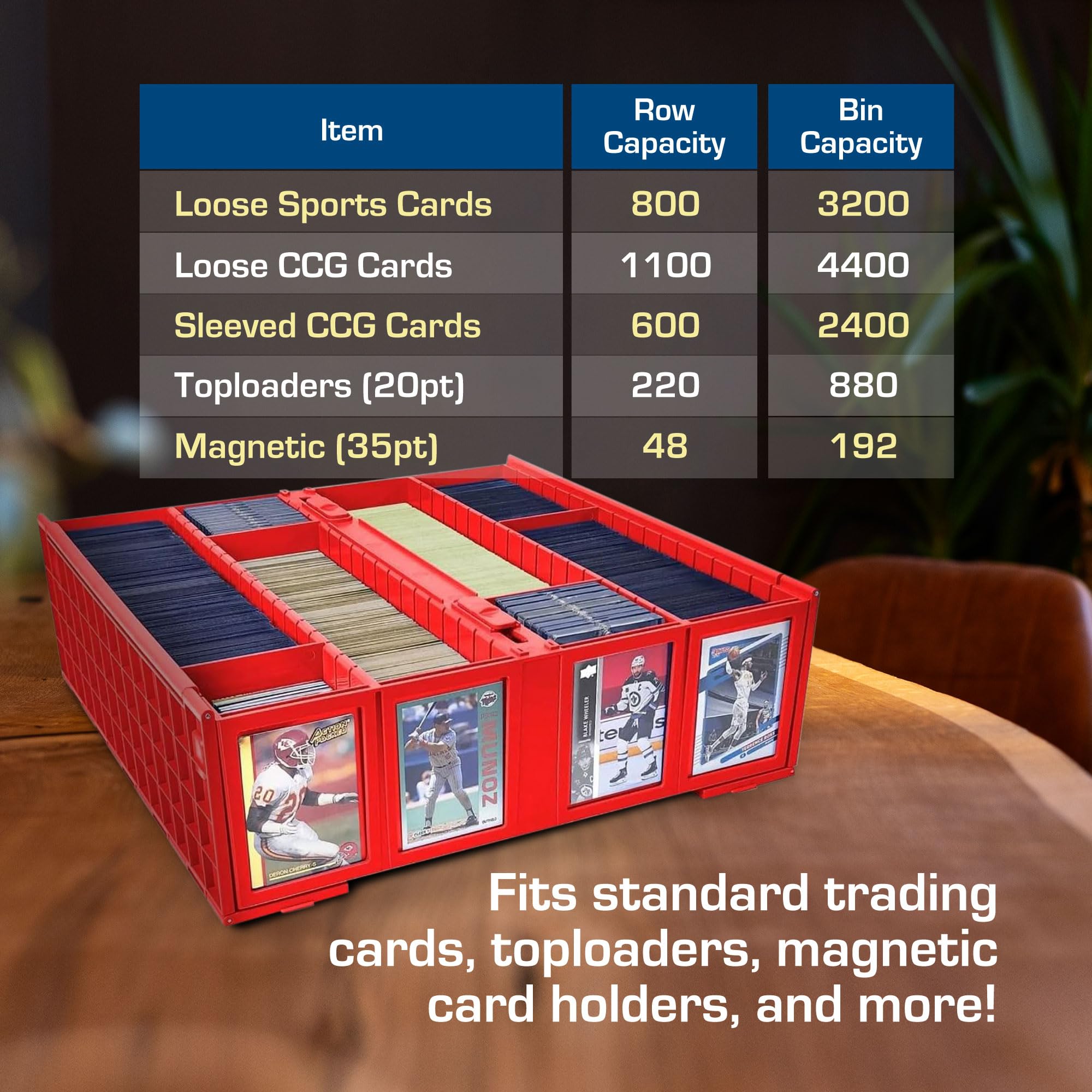 Foto 5 | Caja De Almacenamiento De Tarjetas Bcw, Papelera Coleccionable, Roja, Paquete De 4 - Venta Internacional.
