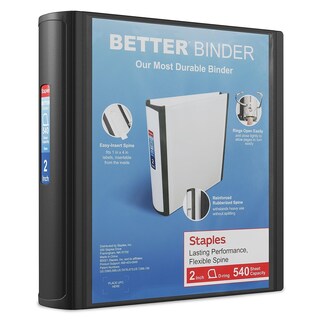 Foto 1 | Binder Staples Better, 2 Pulgadas, Color Negro - Venta Internacional.