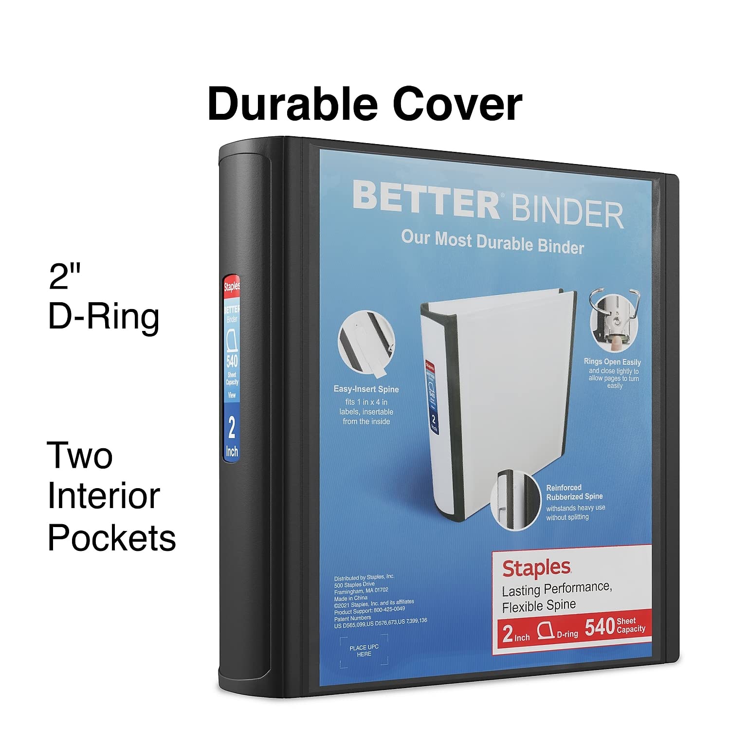 Foto 3 pulgar | Binder Staples Better, 2 Pulgadas, Color Negro - Venta Internacional.