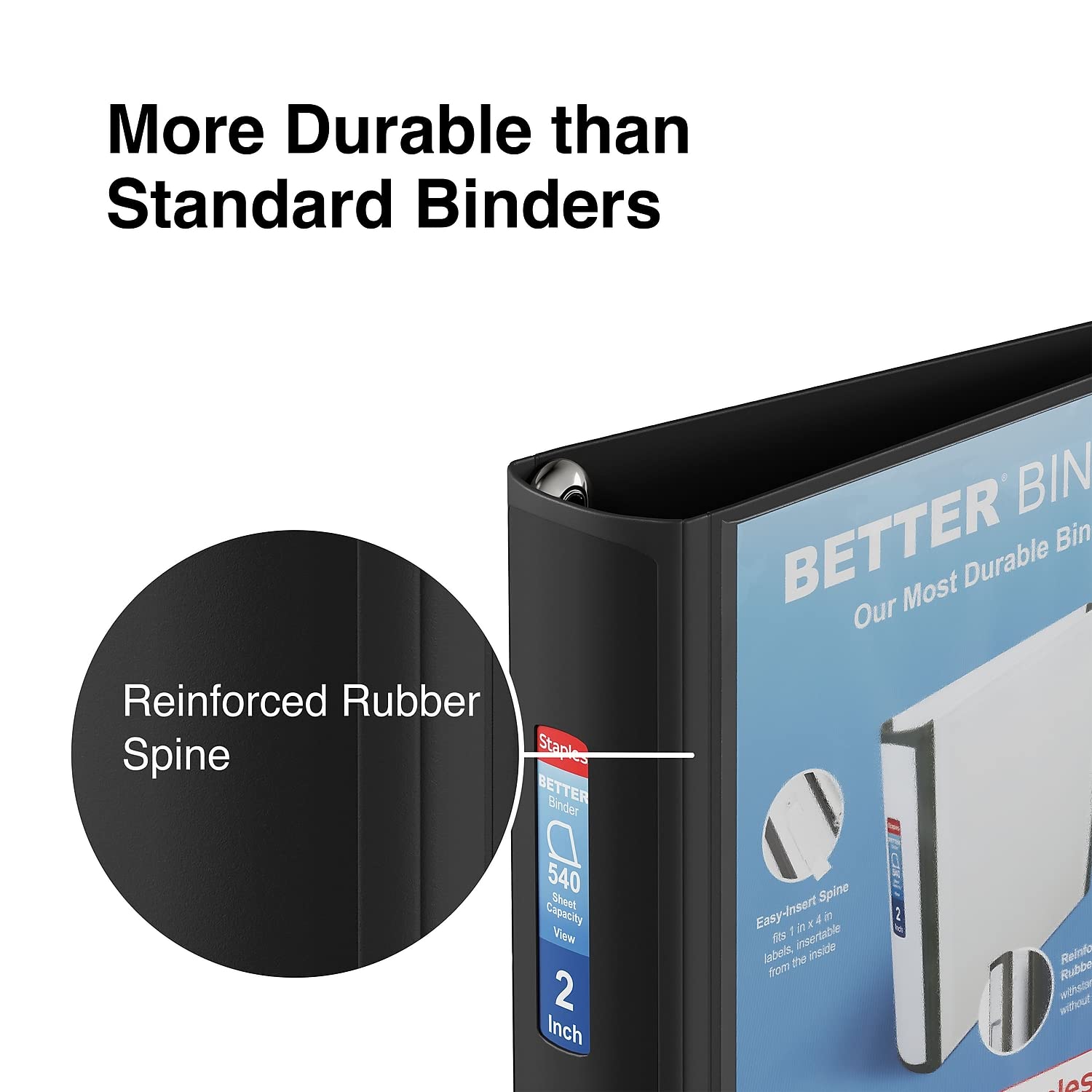 Foto 6 pulgar | Binder Staples Better, 2 Pulgadas, Color Negro - Venta Internacional.