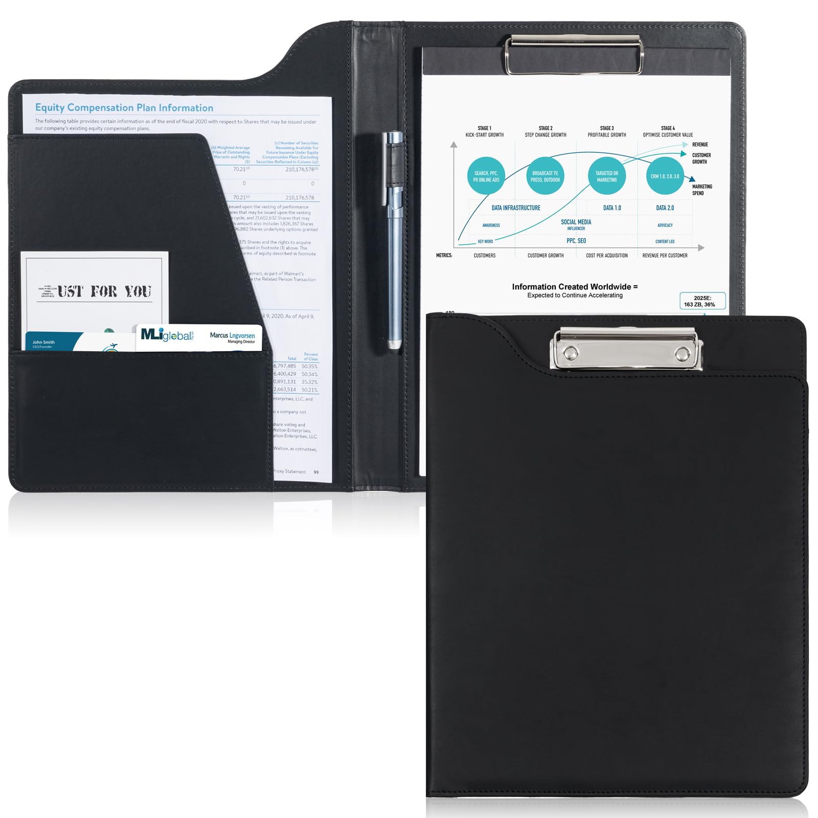 Foto 1 | Carpeta Portapapeles Portfolio Procase A4 De Piel Padfolio - Venta Internacional.