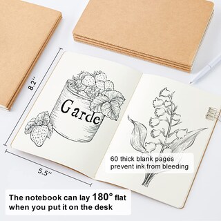 Foto 2 | Cuadernos Feela Kraft, Paquete De 30 Unidades, A5, 60 Páginas, Sin Líneas, Cuaderno De Bocetos - Venta Internacional.