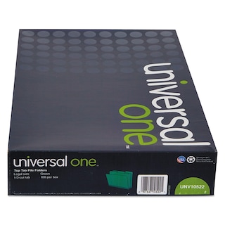 Foto 2 | Carpetas Universales Unv10522, Tamaño Legal, 100 Unidades, Color Verde - Venta Internacional.