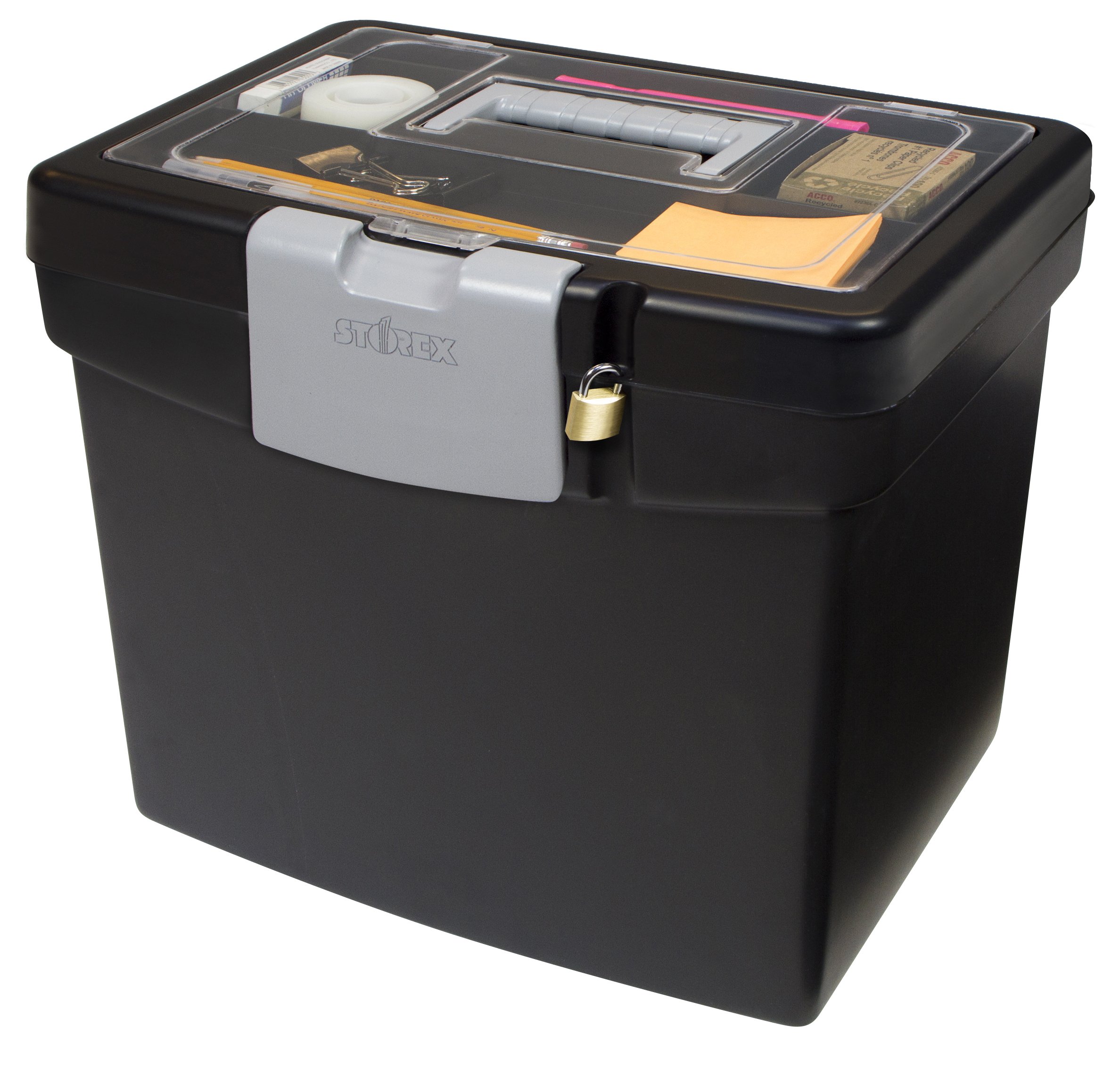 Archivador Portátil Storex 61504b02c Con Tapa Xl Negra - Venta Internacional.