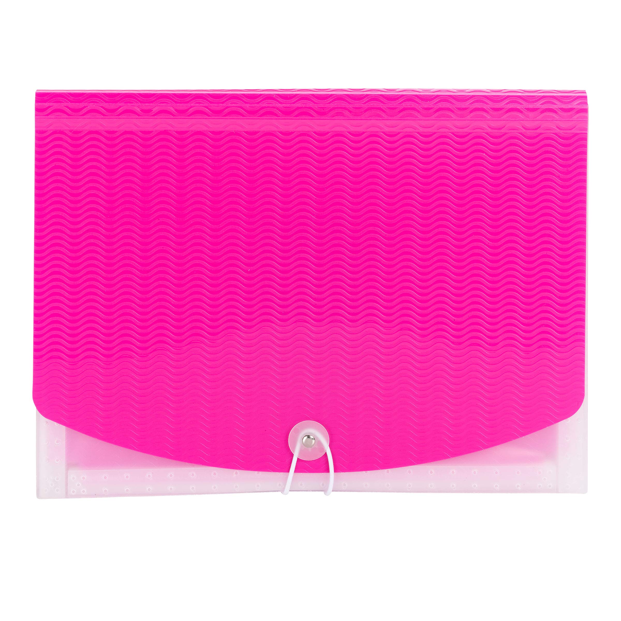 Foto 3 pulgar | Archivador Expandible De Polietileno Con 6 Separadores, Tamaño Carta, Color Rosa Y Transparente - Venta Internacional.