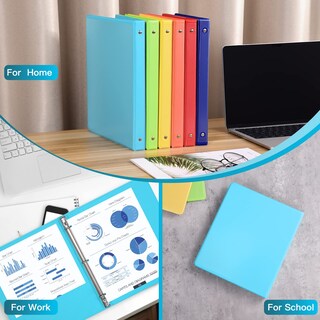 Foto 6 | Binder Suin, 3 Anillas, 0,5 Pulgadas, Con 2 Bolsillos Interiores, Paquete De 6 - Venta Internacional.
