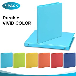 Foto 7 | Binder Suin, 3 Anillas, 0,5 Pulgadas, Con 2 Bolsillos Interiores, Paquete De 6 - Venta Internacional.