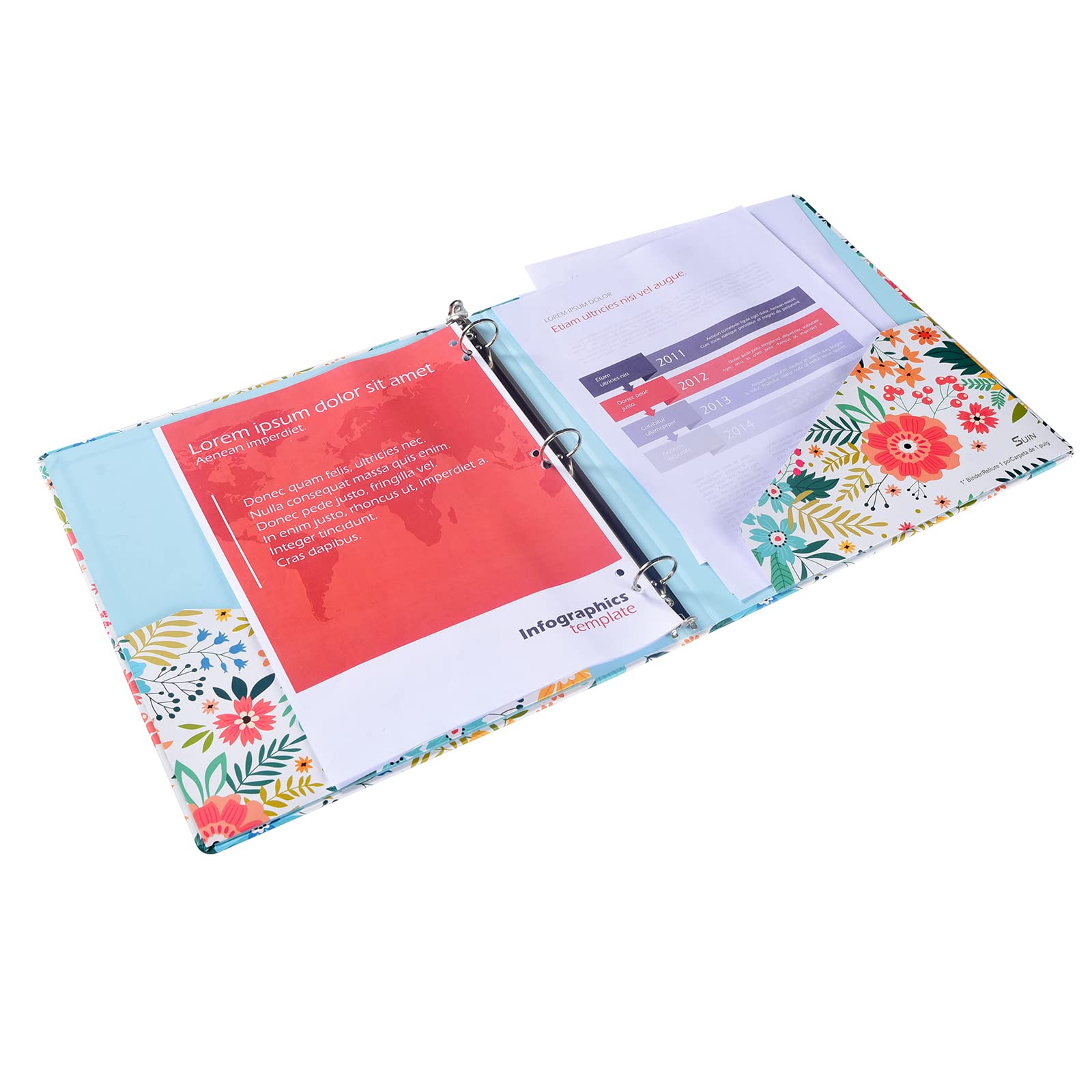 Foto 4 | Carpeta De 3 Anillas Suin De 1 Pulgada Con Bolsillos Para Cartas Estadounidenses De 8.5 X 11 Pulgadas - Venta Intern