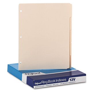 Foto 1 | Divisores De Carpetas Oxford Blank Para Escribir En 5 Pestañas Tamaño Carta - Venta Internacional.