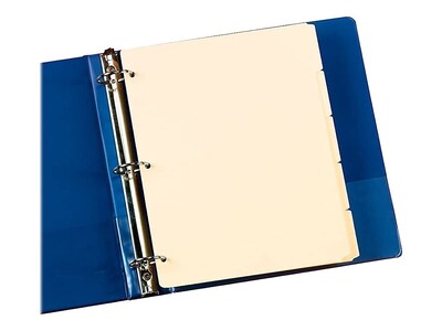 Foto 3 | Divisores De Carpetas Oxford Blank Para Escribir En 5 Pestañas Tamaño Carta - Venta Internacional.