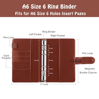 Foto 2 | Libreta Planificadora De Presupuestos Binder Antner A6 Con 6 Anillas Recargable - Venta Internacional.