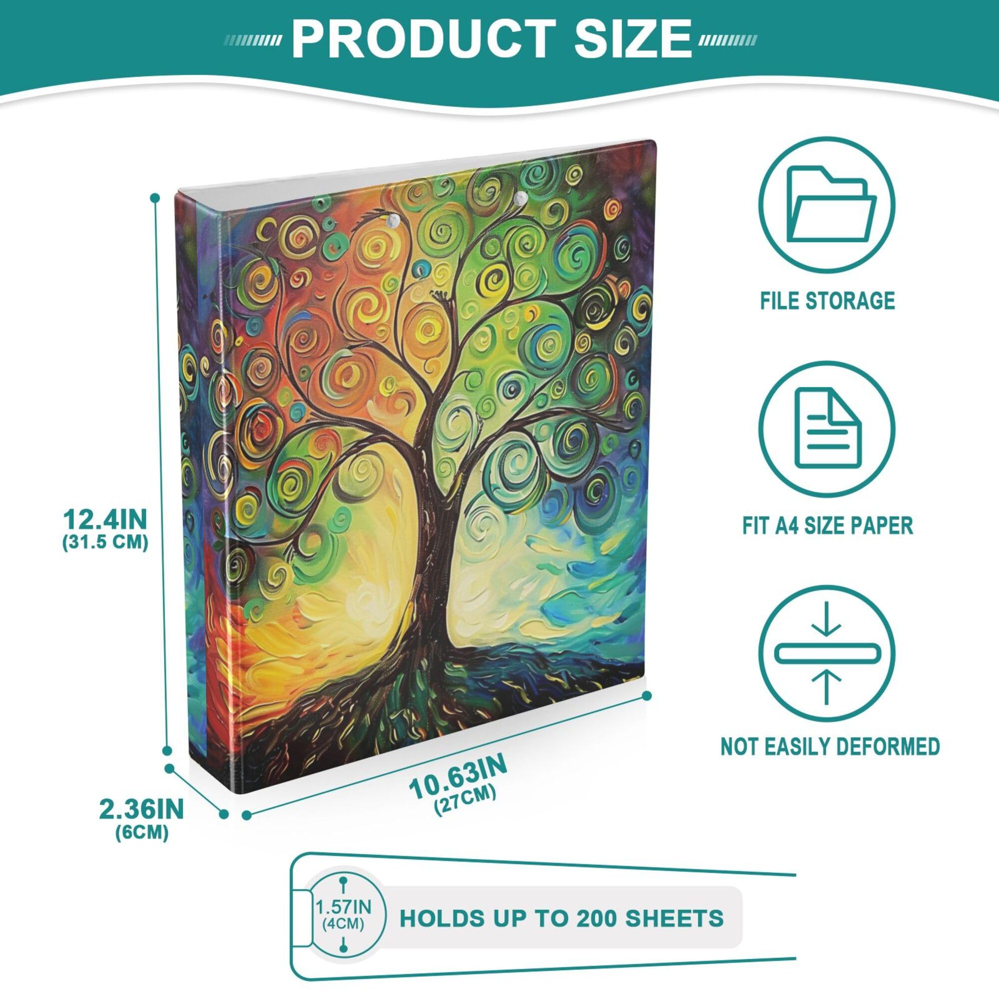 Foto 4 pulgar | Carpetas Redondas Wamika Tree Of Life  4 Cm  Rainbow 200s - Venta Internacional.