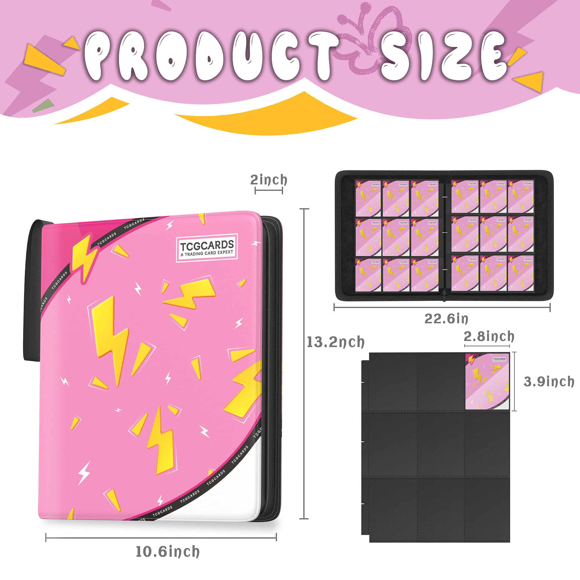Foto 2 | Carpeta Coleccionable Yifan 900 Bolsillos Con 50 Fundas  Color Rosa - Venta Internacional.